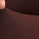 Polyester Spandex Fabric 1-Piece Stretch Slipcover for 2-Seats Sofa - Brown 4