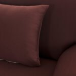 Polyester Spandex Fabric 1-Piece Stretch Slipcover for 2-Seats Sofa - Brown 7